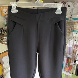 Black High Waist Stretch Trousers